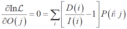 最大似然解出現在ζ對O( j)的所有偏導數為零的地方